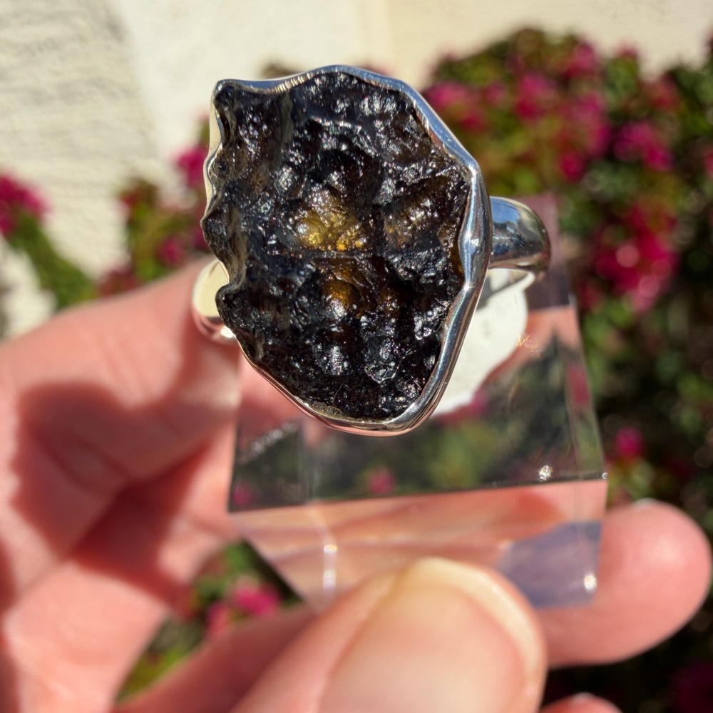 Tibetan Tektite Ring